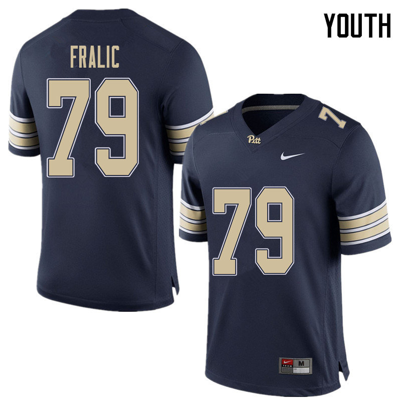 Youth #79 Bill Fralic Pittsburgh Panthers College Football Jerseys Sale-Home Blue